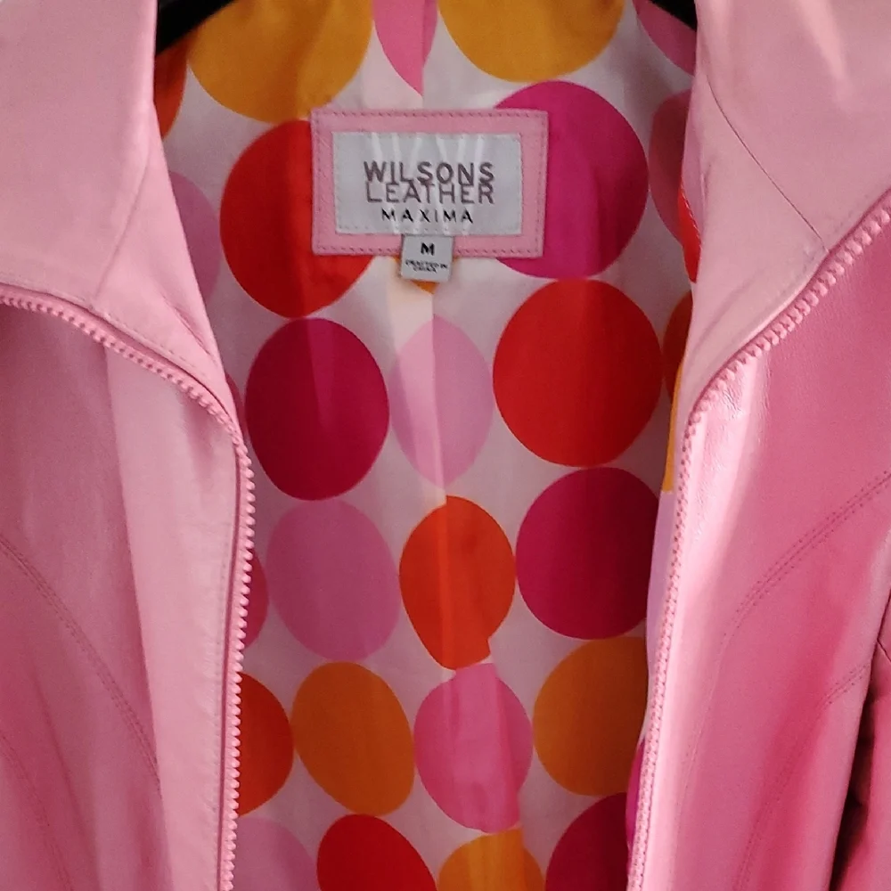 Wilsons Leather Vibrant Pink Jacket - Picture 4 of 6